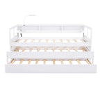 Twin XL Daybed with Trundles, Shelves & USB