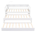 Twin XL Daybed with Trundles, Shelves & USB