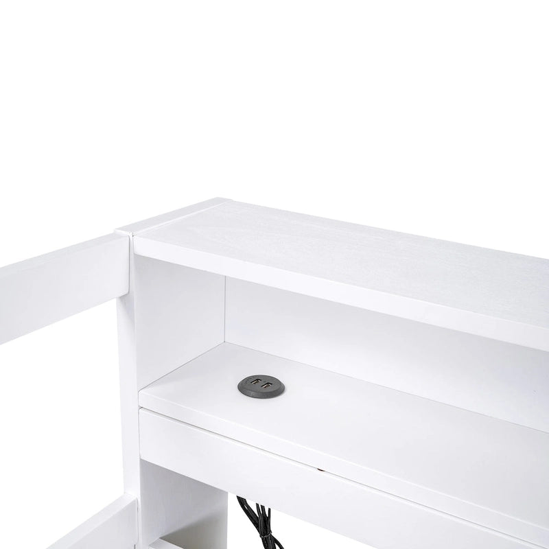 Twin XL Daybed with Trundles, Shelves & USB