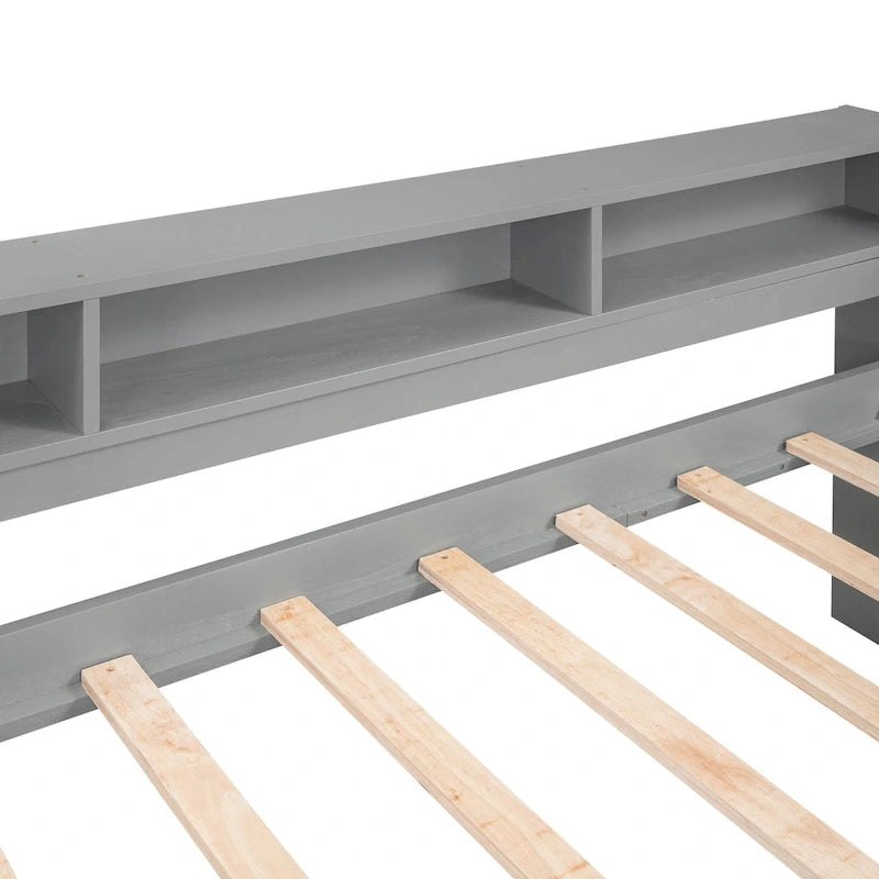 Twin XL Daybed with Trundles, Shelves & USB