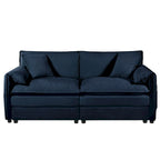64 Oversized Chenille 2-Seater Sofa with DIY Combo & Storage Pockets