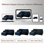 64 Oversized Chenille 2-Seater Sofa with DIY Combo & Storage Pockets