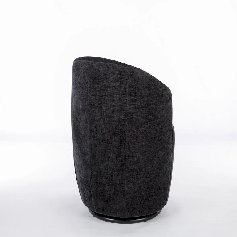 Chenille Fabric Swivel Accent Armchair