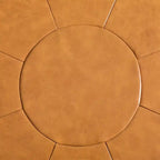 34.5 W Full-Grain Genuine Italian Leather Ottoman by Lumibee