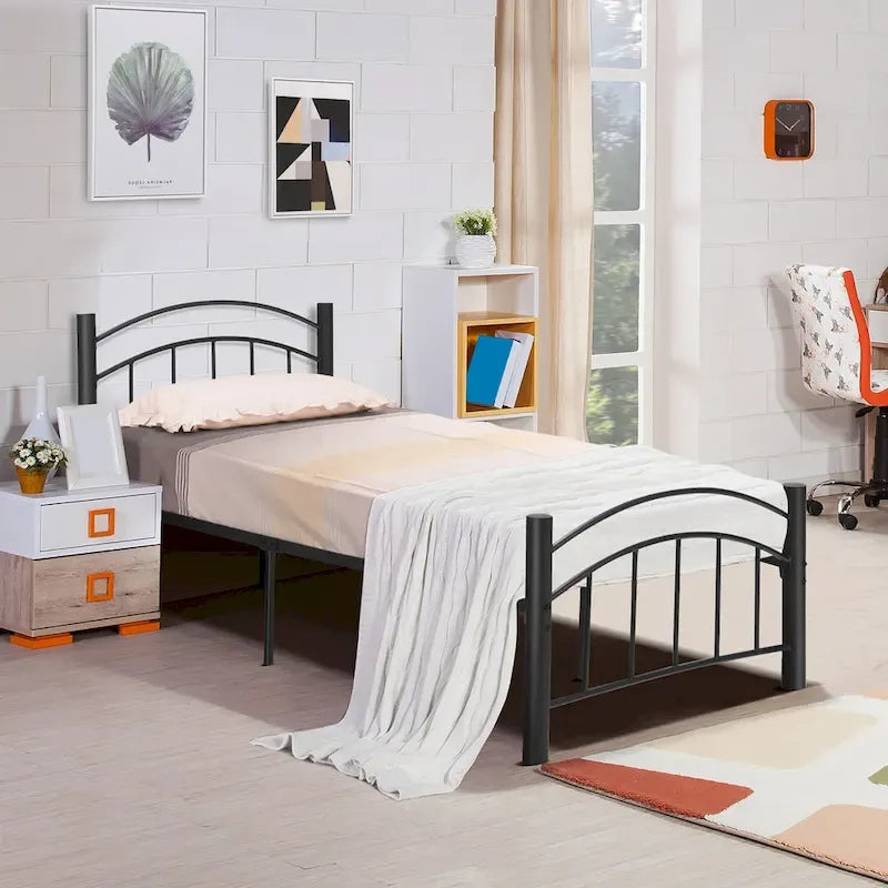 Costway Twin/Full/Queen Size Metal Bed Frame Platform Mattress