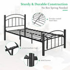 Costway Twin/Full/Queen Size Metal Bed Frame Platform Mattress