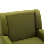 Linen Upholstered Accent Chair Wingback Armchair Set of 2