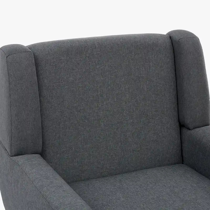 Linen Upholstered Accent Chair Wingback Armchair Set of 2