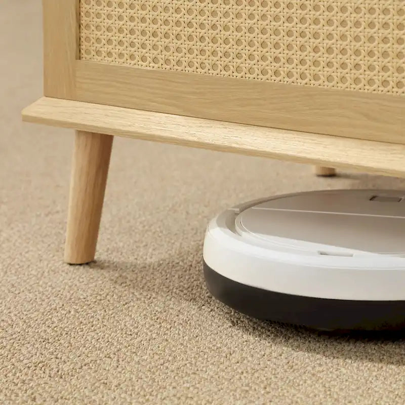 Rattan-Woven Lift-Top Coffee Table with Storage — 42 x 17