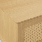 Rattan-Woven Lift-Top Coffee Table with Storage — 42 x 17