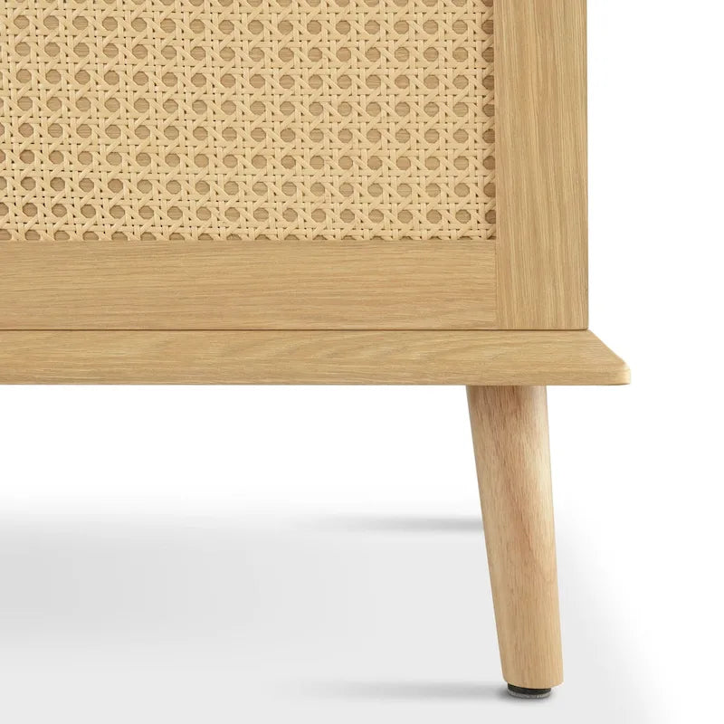 Rattan-Woven Lift-Top Coffee Table with Storage — 42 x 17