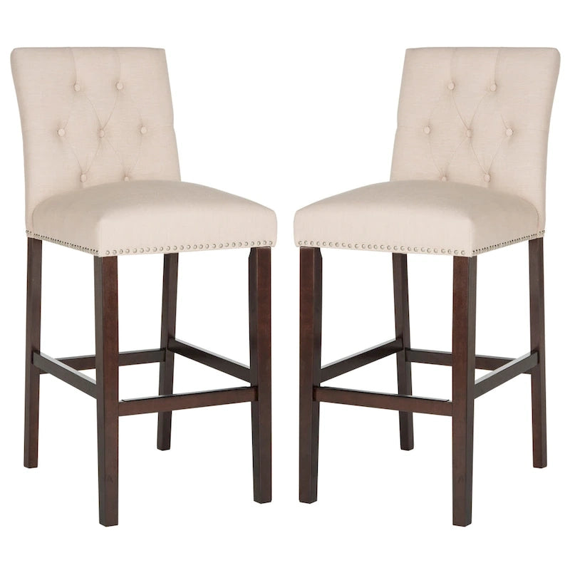 SAFAVIEH Jelka 31.5 Inch Bar Stool (Set of 2) - 19 x 20 x 44 - 19Wx23Dx44H