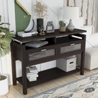 Posa Modern Espresso 47-inch 2-Shelf Sofa Table by Furniture of America