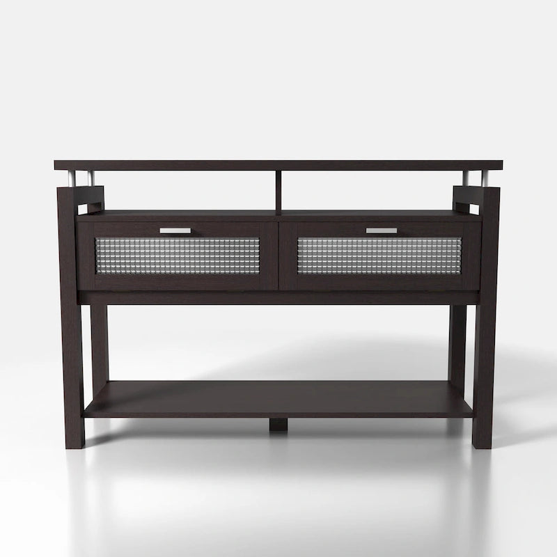 Posa Modern Espresso 47-inch 2-Shelf Sofa Table by Furniture of America