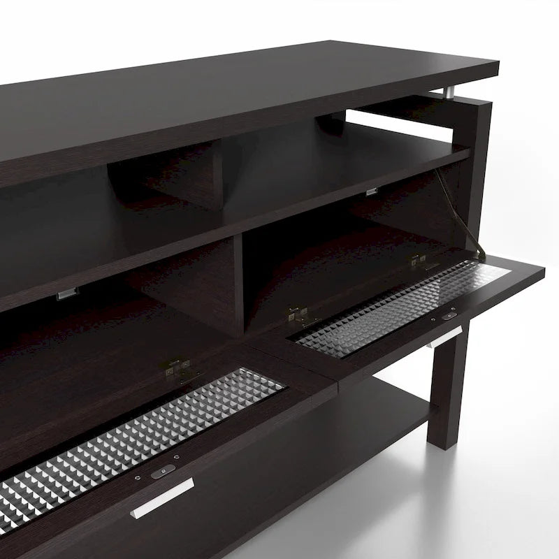 Posa Modern Espresso 47-inch 2-Shelf Sofa Table by Furniture of America