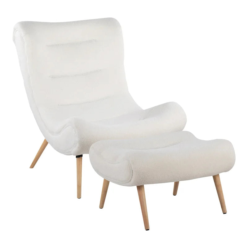 Carson Carrington Grega Chair with Ottoman