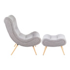 Carson Carrington Grega Chair with Ottoman