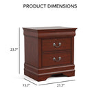 Furniture of America Devi Traditional 3-Piece Solid Wood Nightstand and Chest Set