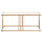 Maddison Champagne Gold Finish Coffee Table or Table Set with Mirrored Top by iNSPIRE Q Bold