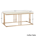 Maddison Champagne Gold Finish Coffee Table or Table Set with Mirrored Top by iNSPIRE Q Bold
