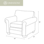 American Furniture Classics Model 8501-00-40 Wild Horses Arm Chair with Matching Ottoman