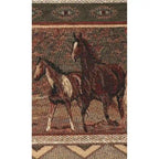 American Furniture Classics Model 8501-00-40 Wild Horses Arm Chair with Matching Ottoman