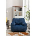Soft Cotton Linen Fabric Bean Bag Chair Filled With Memory Sponge
