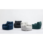Soft Cotton Linen Fabric Bean Bag Chair Filled With Memory Sponge