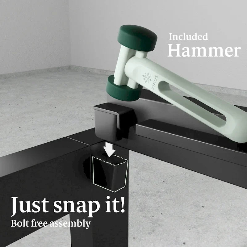 18-Inch High Black Metal Platform Bed Frame