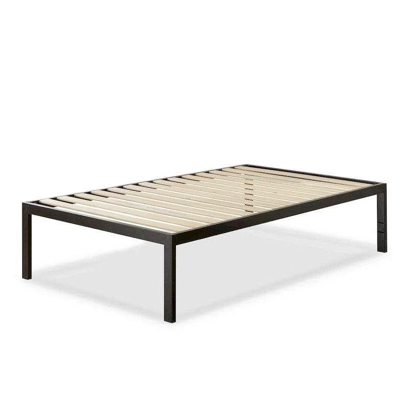 18-Inch High Black Metal Platform Bed Frame