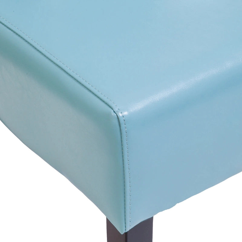 Taylor Blue Bonded Leather Dining Chair (Set of 2) by Christopher Knight Home - N/A
