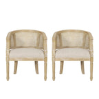 Steinaker Wood and Cane Accent Chairs (Set of 2) by Christopher Knight Home