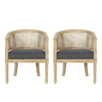 Steinaker Wood and Cane Accent Chairs (Set of 2) by Christopher Knight Home