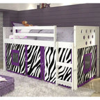Donco Kids' Twin Circles Low Tent White Loft Bed