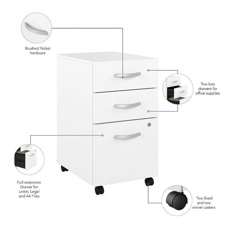 Studio A 60W Computer Desk with Drawers by Bush Business Furniture