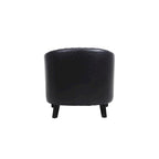 Accent Barrel chair living room chair with nailheads and solid wood legs