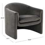 SAFAVIEH Couture Laylette Upholstered Accent Chair - 33 IN W x 31 IN D x 30 IN H