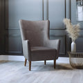 Commercial Upholstered Wingback Accent Chair with Wooden Frame and Legs - 33.25D x 29.75W x 41.25H
