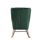 Porthos Home Dax Rocking Accent Chair, Velvet, Rubber Wood and Steel Legs