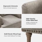 Geltrude Traditional Upholstered Accent Chair with Button Tufted Back Set of 2 by HULALA HOME