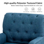 Geltrude Traditional Upholstered Accent Chair with Button Tufted Back Set of 2 by HULALA HOME