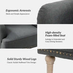 Geltrude Traditional Upholstered Accent Chair with Button Tufted Back Set of 2 by HULALA HOME