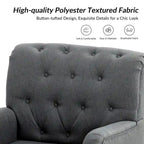 Geltrude Traditional Upholstered Accent Chair with Button Tufted Back Set of 2 by HULALA HOME