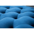 Modern Tufted Fabric Upholstered Sofa with Ottoman