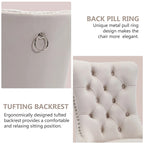 Velvet Dining Chairs Set of 2, Tufted Dining Room Chairs with Button Back, Nailhead Trim, Upholstered Kitchen Side Chairs