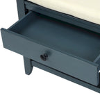 Shoe Rack with Cushioned Seat and Drawers, Multipurpose Entryway Storage Bench