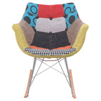 Willo Polyester Upholstered Rocking Nursing Chair - Modern Accent Armchair for Home Living Room Bedroom Indoor & Outdoor