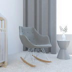 Willo Polyester Upholstered Rocking Nursing Chair - Modern Accent Armchair for Home Living Room Bedroom Indoor & Outdoor