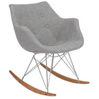 Willo Polyester Upholstered Rocking Nursing Chair - Modern Accent Armchair for Home Living Room Bedroom Indoor & Outdoor