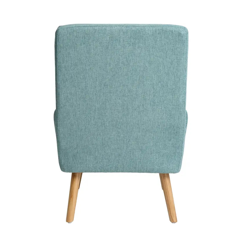 Fabric Armchair Accent Chair with Ottoman Set